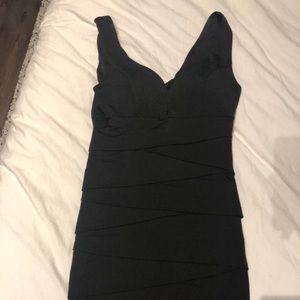 Black satin dress